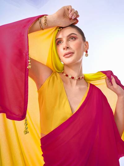LAXMINAM OP-490 DESIGNER SATIN CHIFFON SAREE WHOLESALER INDIA